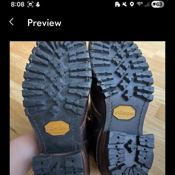 Frye Dark Brown Leather Combat Boots - Picture 5 of 5